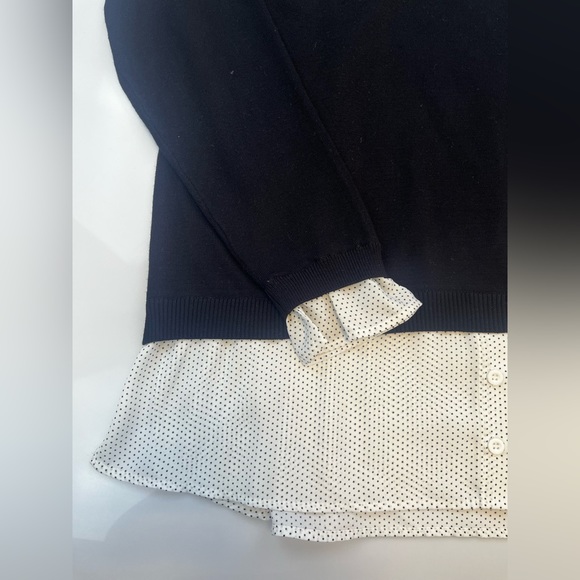 Adrianna Papell Long Sleeve Crew Neck Ruffled Sweater N106-1 - Picture 6 of 10